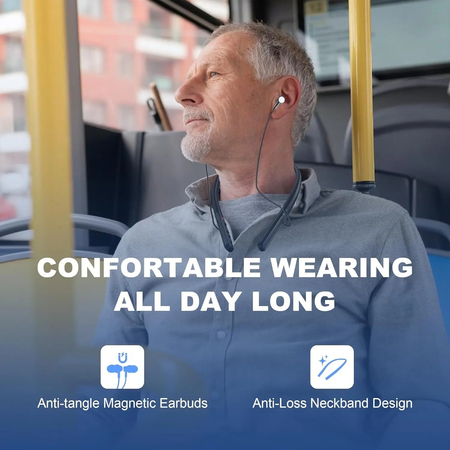 Bluetooth Hearing Aid Amplifier Noise Cancelling Hearing Aids for Deafness Bluetooth Music & Phone Answering Wireless Headset