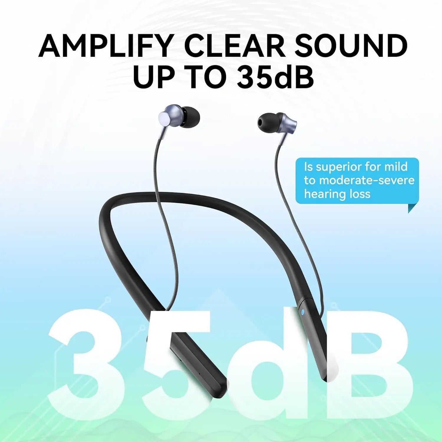 Bluetooth Hearing Aid Amplifier Noise Cancelling Hearing Aids for Deafness Bluetooth Music & Phone Answering Wireless Headset